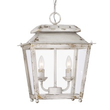 Golden 0804-M2L AI - Golden Lighting Abingdon 2-light Pendant in Antique Ivory